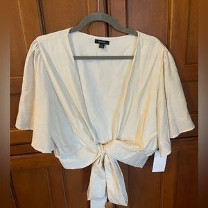 Womens Brand new wrap cream blouse